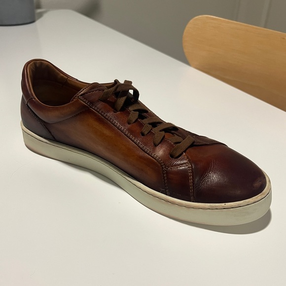 Magnanni - Cognac - Leather Sneakers - Mens 10 - Picture 8 of 9